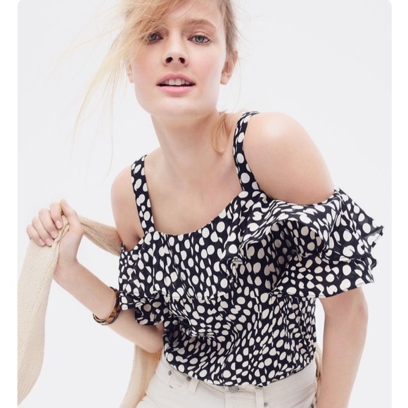 J. Crew Tops - NWT J Crew Collection SILK Cold Shoulder Ratti Top